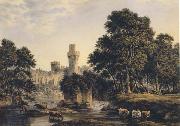 John glover Warwick Castle with Cattle (mk47) china oil painting reproduction